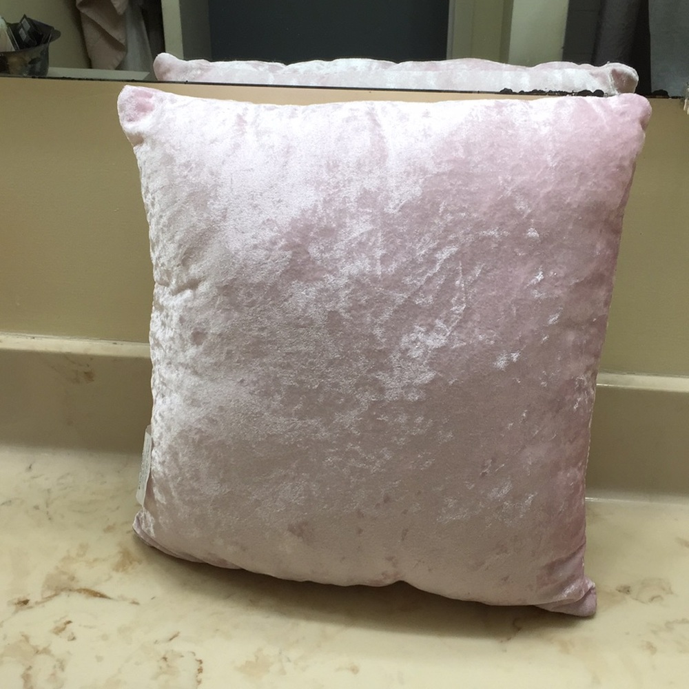 Light pink throw pillow